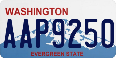 WA license plate AAP9250