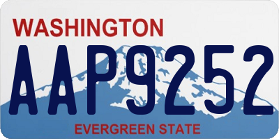 WA license plate AAP9252