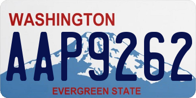 WA license plate AAP9262