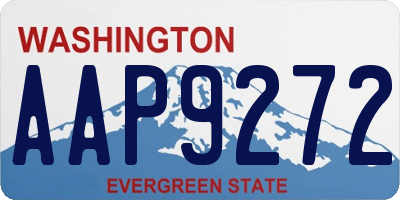 WA license plate AAP9272