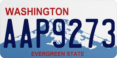 WA license plate AAP9273