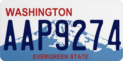 WA license plate AAP9274