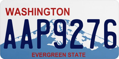 WA license plate AAP9276