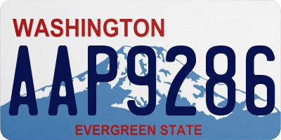 WA license plate AAP9286