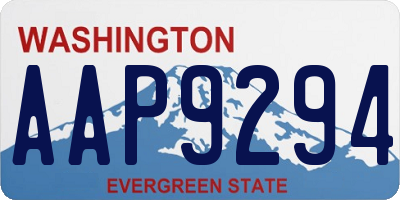 WA license plate AAP9294