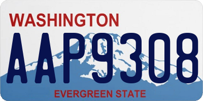 WA license plate AAP9308