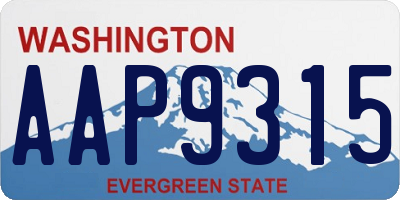WA license plate AAP9315