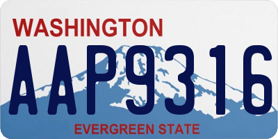 WA license plate AAP9316