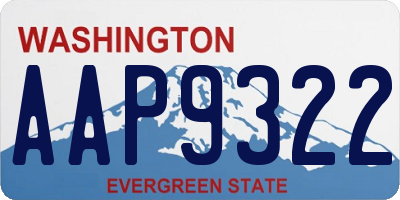 WA license plate AAP9322