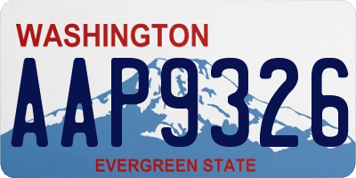 WA license plate AAP9326