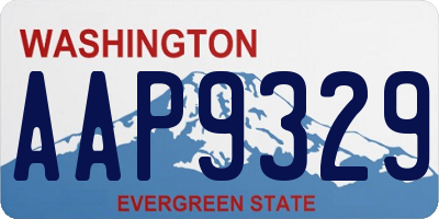 WA license plate AAP9329