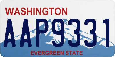 WA license plate AAP9331