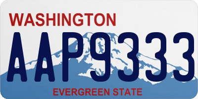 WA license plate AAP9333