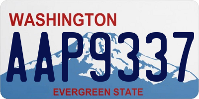 WA license plate AAP9337