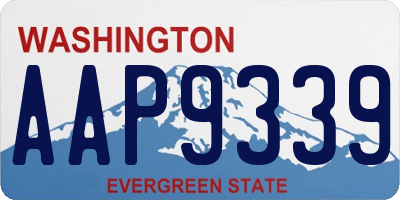 WA license plate AAP9339