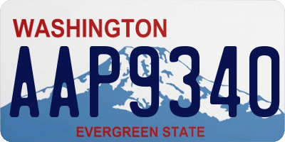 WA license plate AAP9340