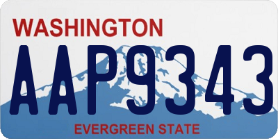 WA license plate AAP9343