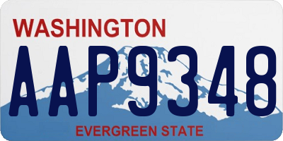 WA license plate AAP9348