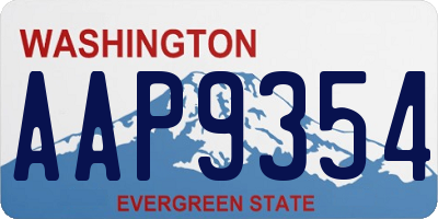 WA license plate AAP9354