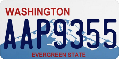WA license plate AAP9355