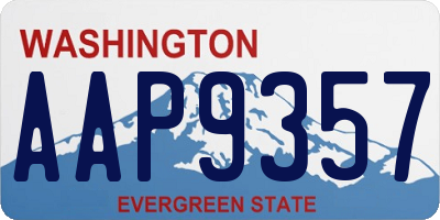 WA license plate AAP9357