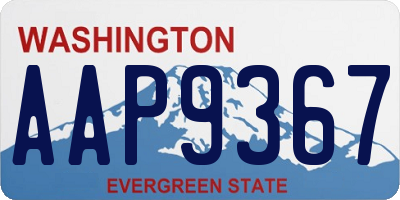 WA license plate AAP9367