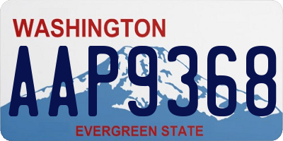 WA license plate AAP9368