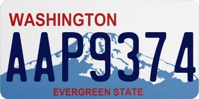 WA license plate AAP9374