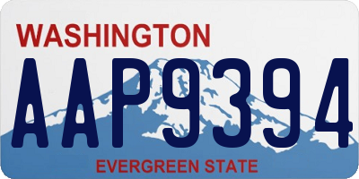 WA license plate AAP9394