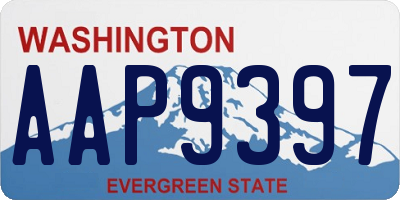 WA license plate AAP9397