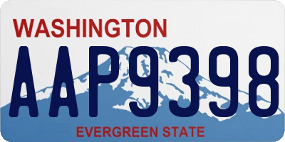 WA license plate AAP9398
