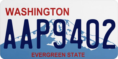 WA license plate AAP9402