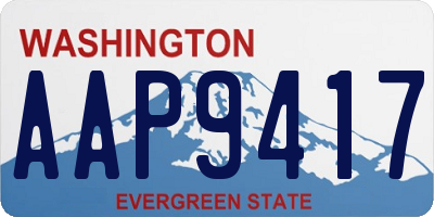WA license plate AAP9417