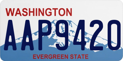 WA license plate AAP9420