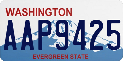 WA license plate AAP9425