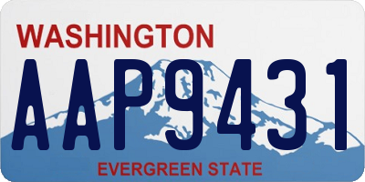 WA license plate AAP9431