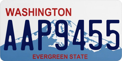 WA license plate AAP9455