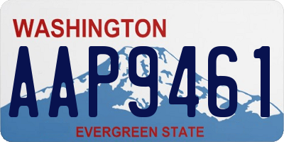 WA license plate AAP9461