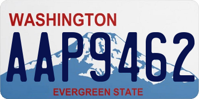 WA license plate AAP9462