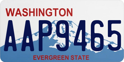 WA license plate AAP9465
