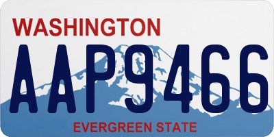 WA license plate AAP9466