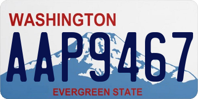 WA license plate AAP9467