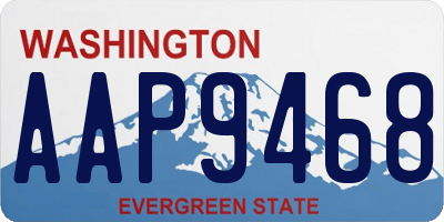 WA license plate AAP9468