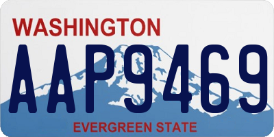 WA license plate AAP9469