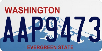 WA license plate AAP9473