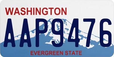 WA license plate AAP9476