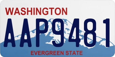 WA license plate AAP9481