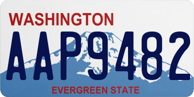 WA license plate AAP9482