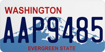 WA license plate AAP9485