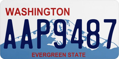 WA license plate AAP9487